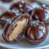 Decadent dark chocolate Easter eggs filled with creamy peanut butter and finished with a sprinkle of flaky sea salt.