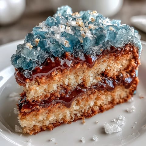 Graduation cake with teal and gold geode slice design, showcasing a stunning edible crystal formation perfect for celebrating a milestone.