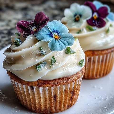 Spring Cupcakes Edible Flowers