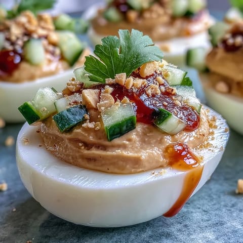 Thai Peanut Deviled Eggs