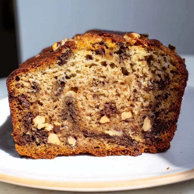 Freshly baked homemade banana bread cooling on a wire rack, ready to be sliced and served with butter.
