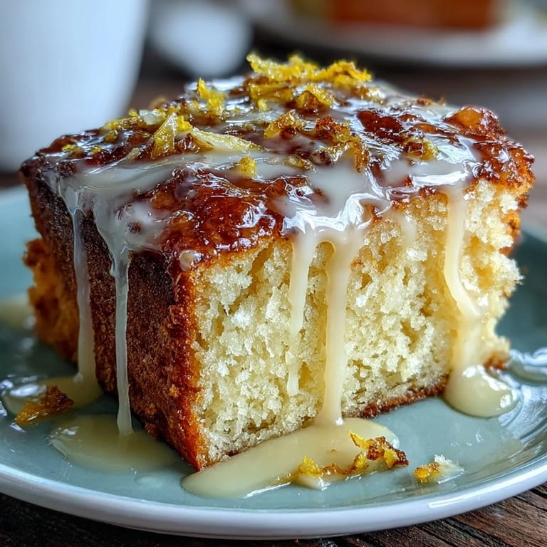 Classic Italian-American pound cake featuring Limoncello and fresh lemon, topped with a smooth, tangy glaze and lemon zest curls.