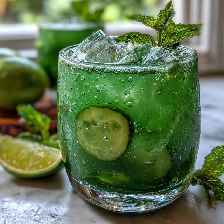 Hydrating cucumber mint agua fresca with bright lime accents, perfect for a healthy detox and summer refreshment.